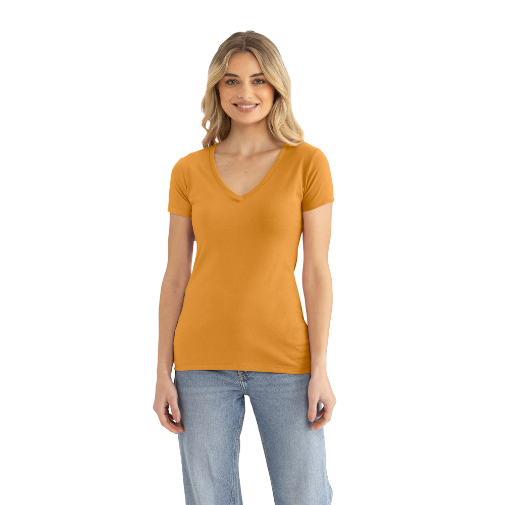 Next Level 1540 Women's Ideal V-Neck Tee - Antique Gold