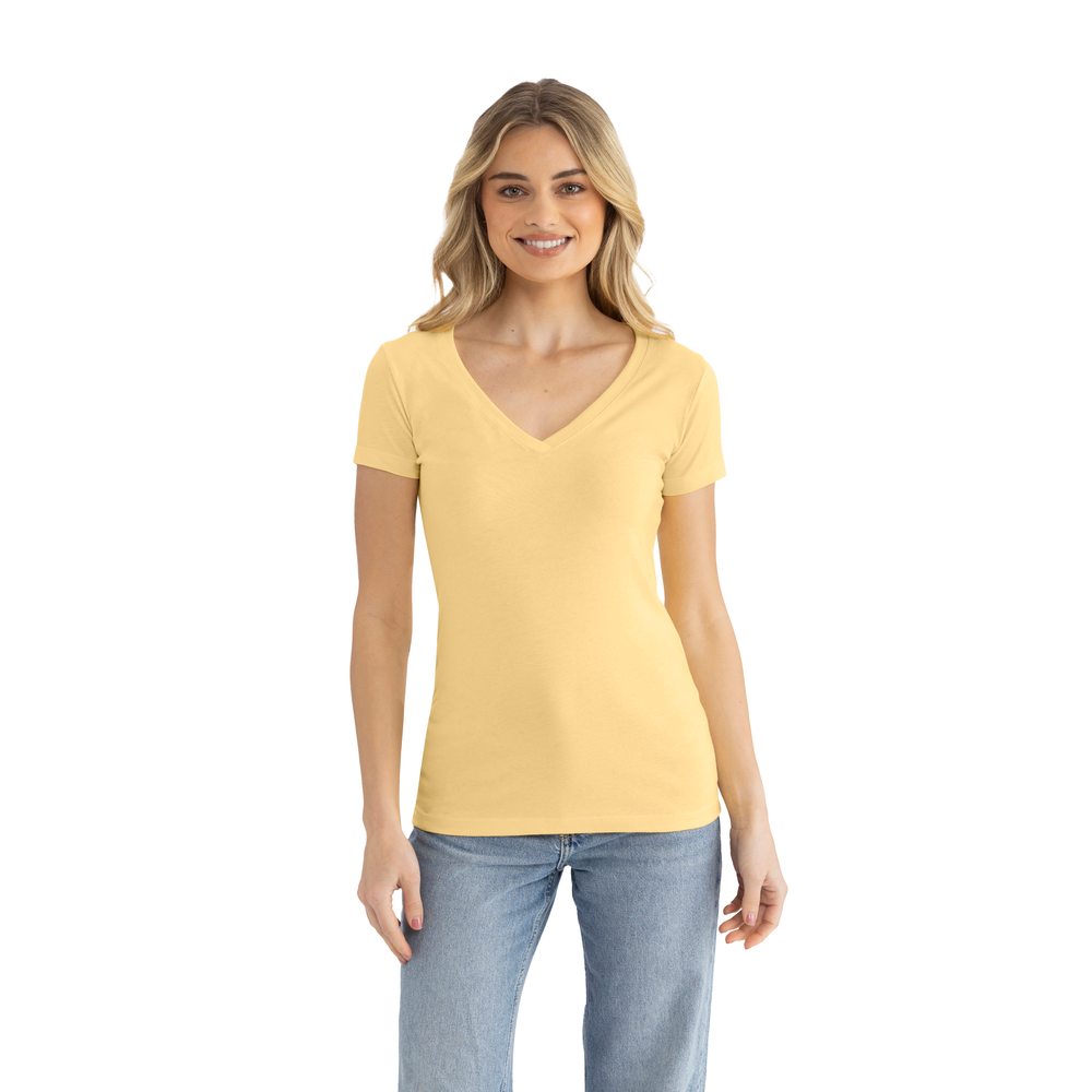 Next Level 1540 Women's Ideal V-Neck Tee - Banana Cream