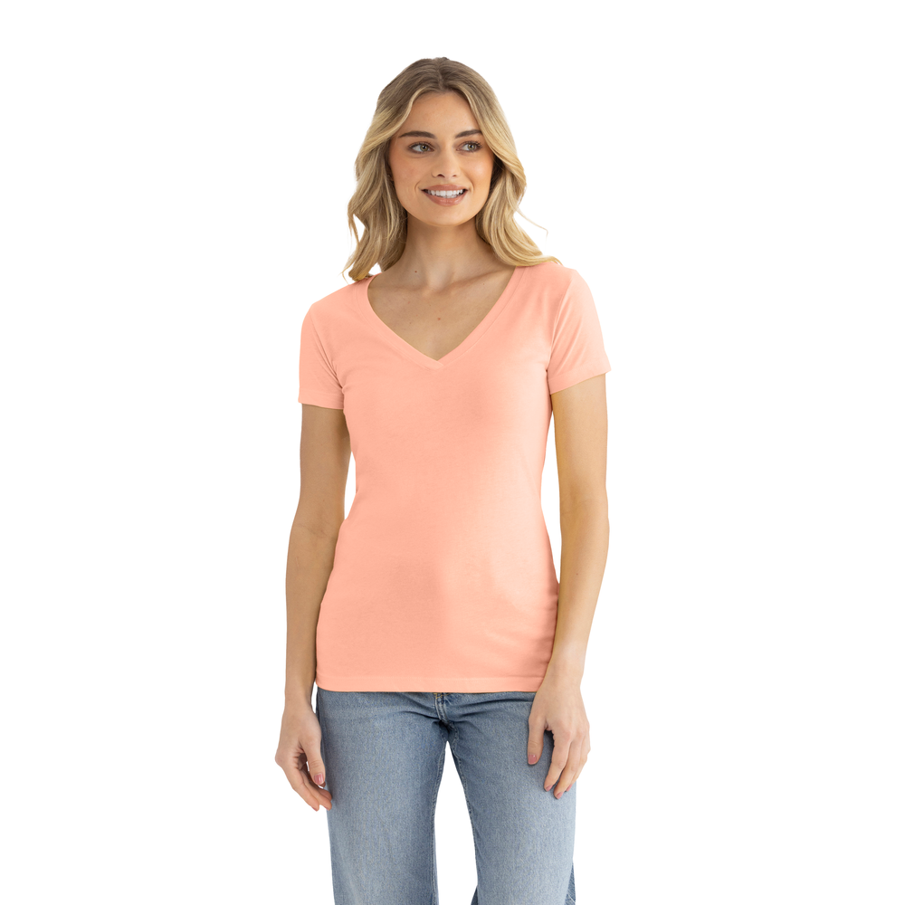 Next Level 1540 Women's Ideal V-Neck Tee - Light Orange