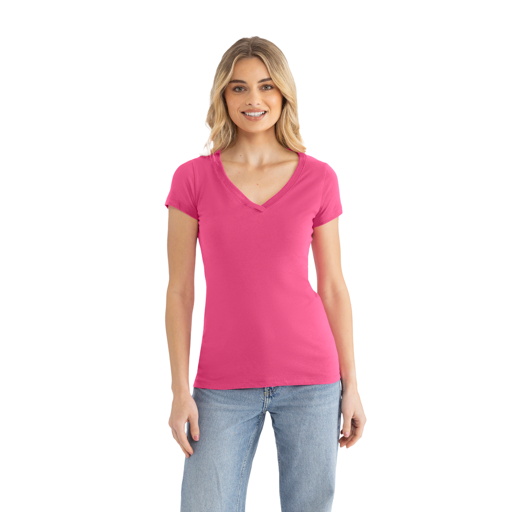 Next Level 1540 Women's Ideal V-Neck Tee - Raspberry
