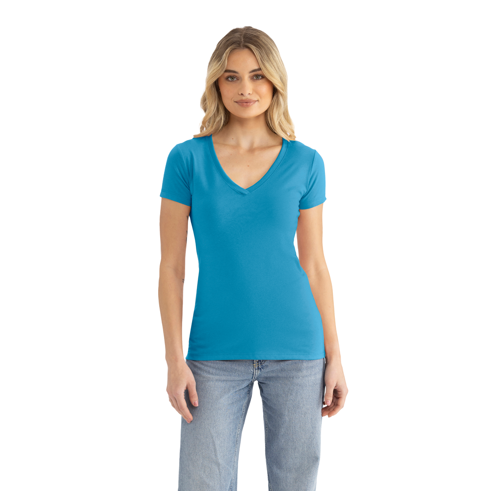 Next Level 1540 Women's Ideal V-Neck Tee - Turquoise