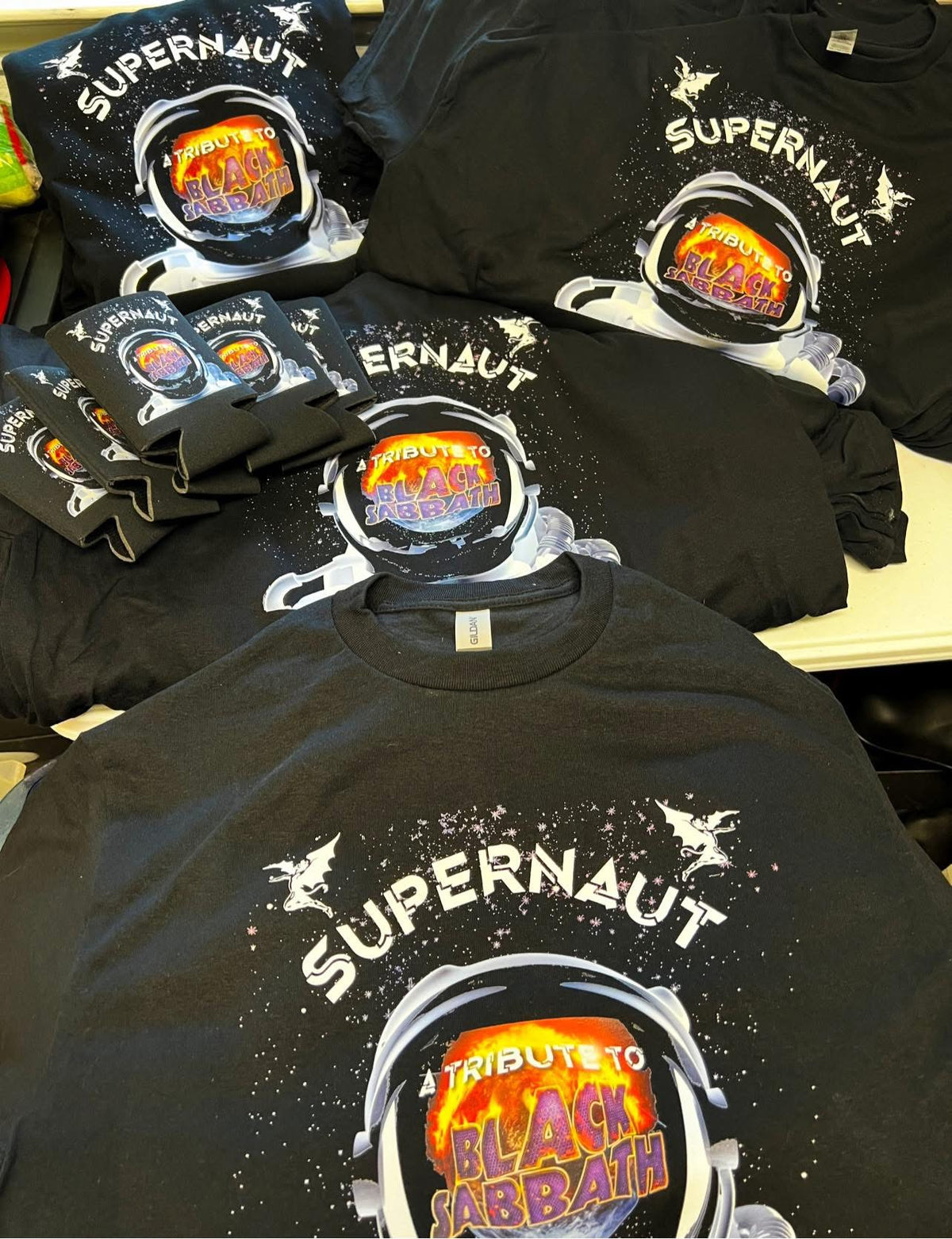 Custom DTF band merchandise shirt example by Rock Marketing HTX