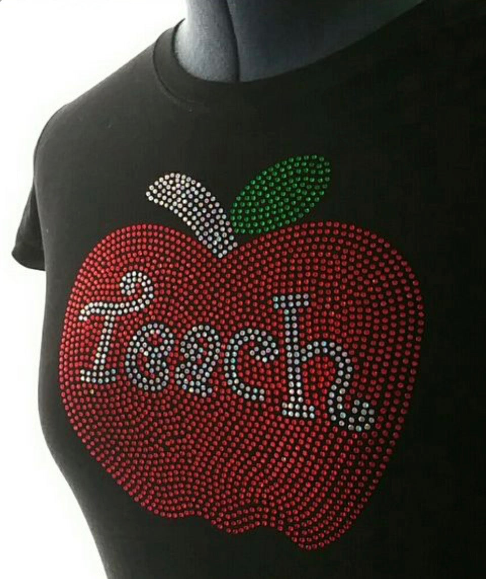 Custom rhinestone merch shirt by Rock Marketing HTX