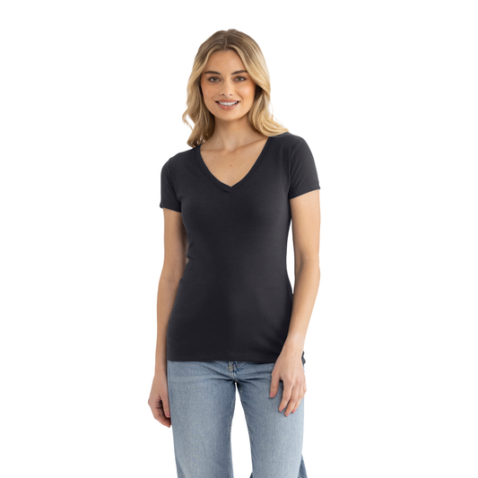 Next Level 1540 Women's Ideal V-Neck Tee - Black