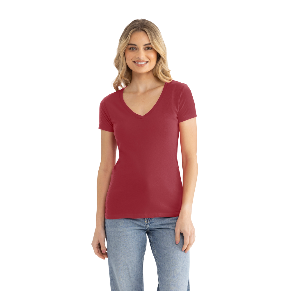 Next Level 1540 Women's Ideal V-Neck Tee - Cardinal