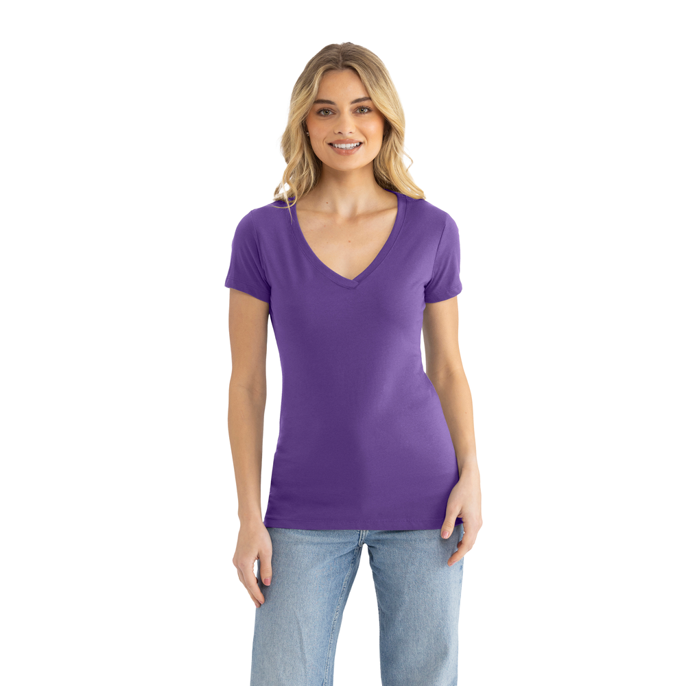 Next Level 1540 Women's Ideal V-Neck Tee - Purple Rush