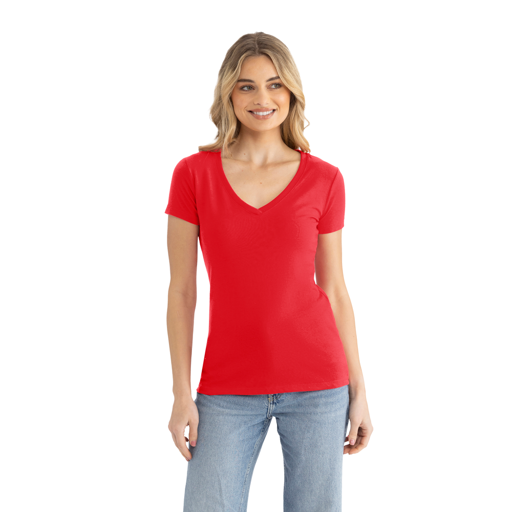 Next Level 1540 Women's Ideal V-Neck Tee - Red