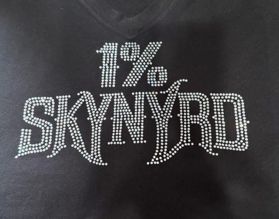 Custom rhinestone apparel design by Rock Marketing HTX
