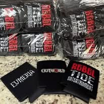 Custom printed can coolers by Rock Marketing HTX