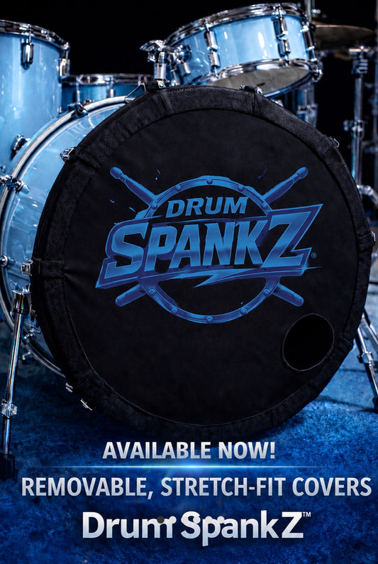 Custom Drum SpankZ elastic bass drum cover by Rock Marketing HTX