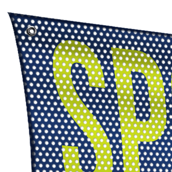 Custom stage mesh banner by Rock Marketing HTX